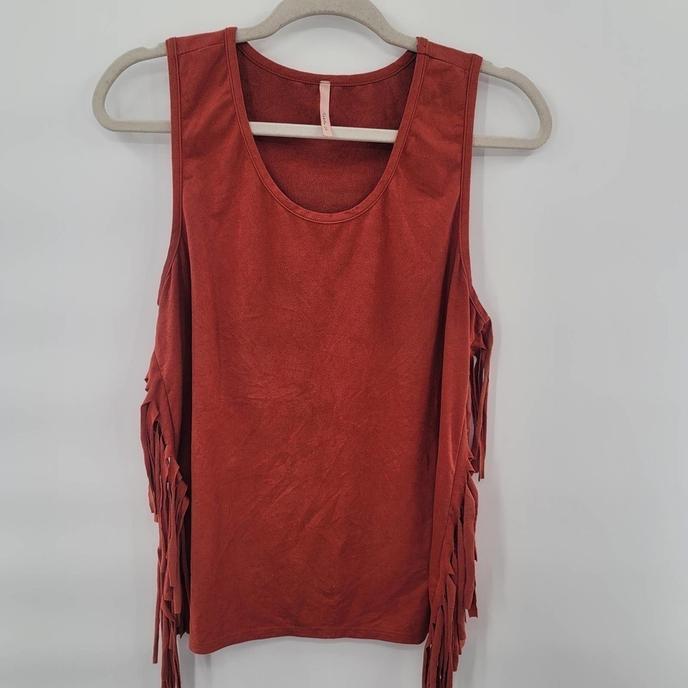 NOBLE U Boho Fringe Tank Size L Juniors - Picture 5 of 5